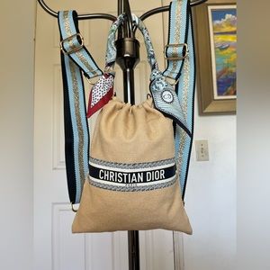 Brand New! Dior Upcycled Mini Backpack 11” x9”